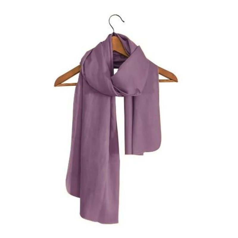 Yarn scarf-pink and purple - Knit Scarves & Wraps - Cotton & Hemp Purple