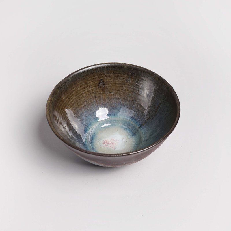 Mingya Kiln l Wood-fired Deep Blue Sea Tianmu Bowl H3 - Bowls - Pottery Blue