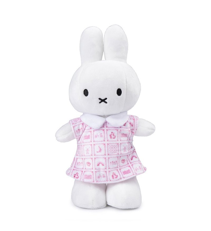 荷蘭 Bon Ton Toys | Miffy 米飛兔 娃娃 粉紅洋裝 24cm - 公仔/玩偶 - 其他材質 粉紅色