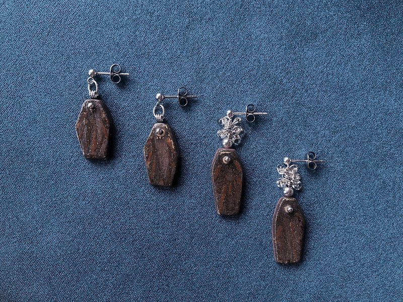 Pottery Earrings & Clip-ons Brown - Ceramic x Glass Earrings Spice Wizard Ceramic and Glass Accessory