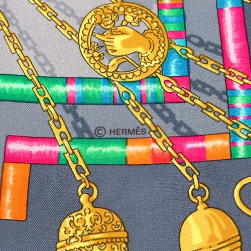 日本直送中古美品】エルメスHERMES スカーフカレ90 大判スカーフ