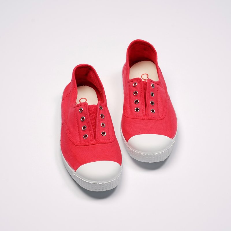 西班牙國民帆布鞋 CIENTA  70997 49 草莓紅色 經典布料 大人 - 女款休閒鞋 - 棉．麻 紅色