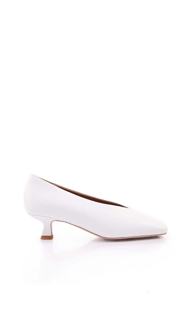 AISLE by abcense Peggy Flat shoes-white - High Heels - Genuine Leather White