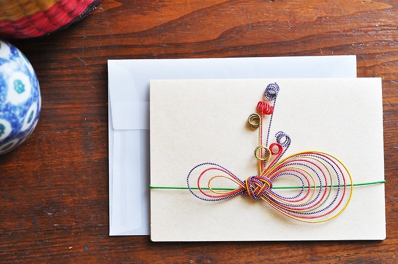 Greeting card　- Ribbon - 8 - การ์ด/โปสการ์ด - กระดาษ สีกากี