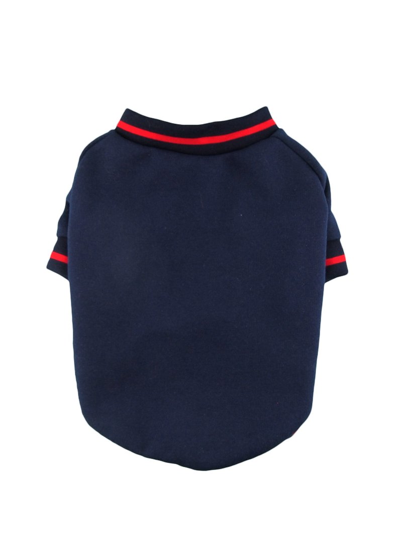 80Cotton/ 20Polyester Fleece Navy Dog Sweatshirt, Dog Top, Dog App - Clothing & Accessories - Other Materials Blue