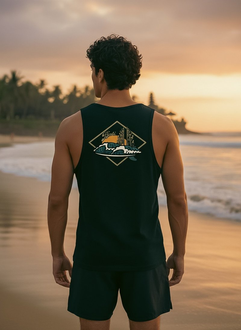 HAGWOUTDOOR Island Series Tank 島嶼系列背心-Bali峇里島 - 男背心 - 棉．麻 