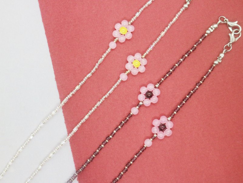 Glasses chain, mask chain/flower language series-light pink - หน้ากาก - แก้ว 