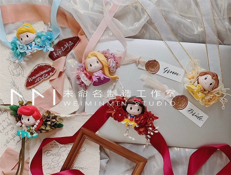 Disney Princess Themed Bridesmaids Wrist Flower Wedding Gifts - Corsages - Plants & Flowers 