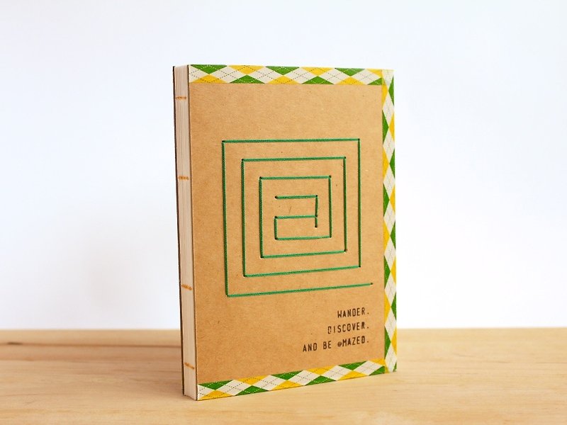 Handmade A6 notebook - @Maze - สมุดบันทึก/สมุดปฏิทิน - กระดาษ สีนำ้ตาล