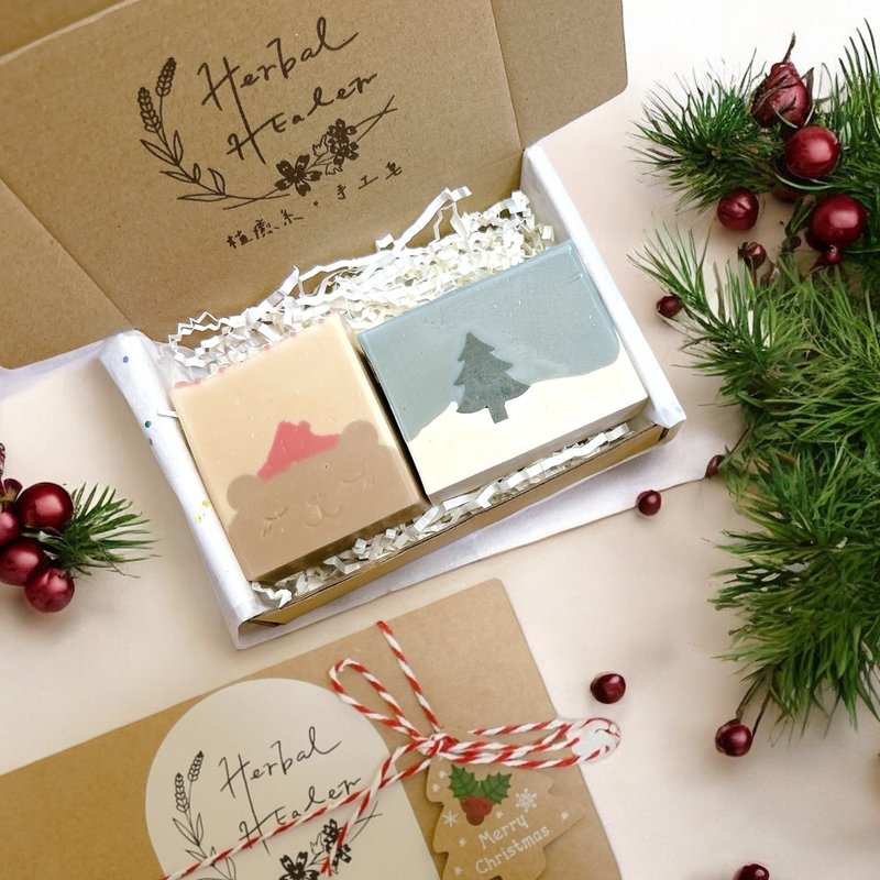 熊熊遇見一棵樹—手工皂雙入禮盒 聖誕節禮盒 交換禮物 聖誕禮物 - 肥皂/手工皂 - 其他材質 
