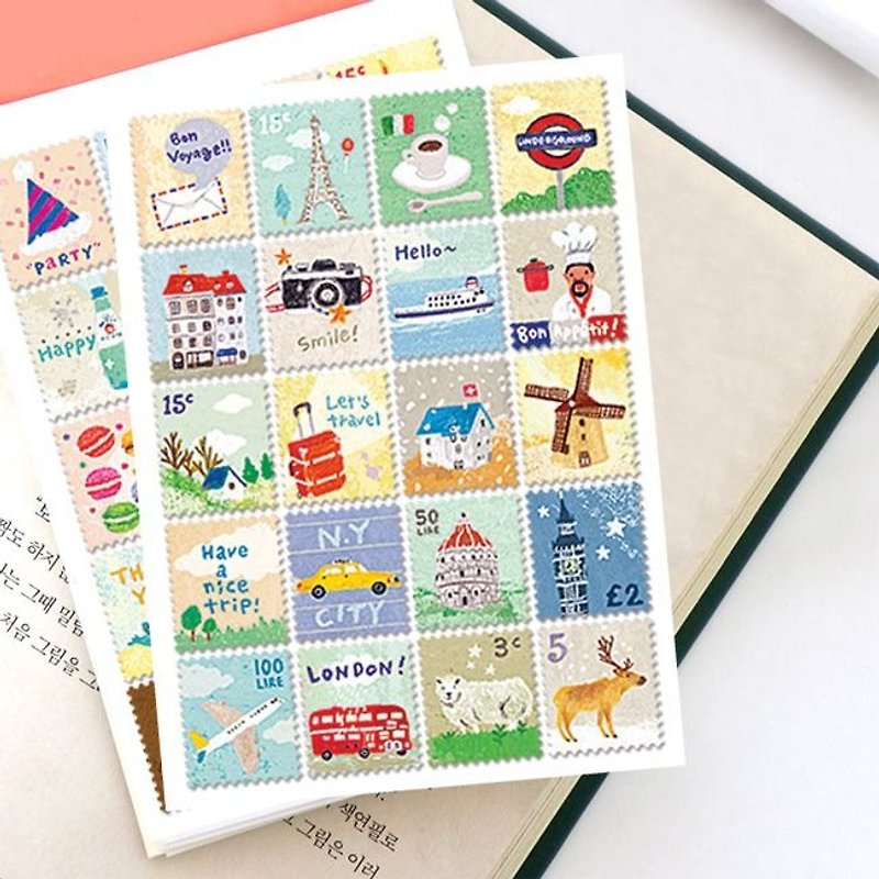 7321 Desgin- stamp sticker group V4-Aoz A02,7321-04429 - Stickers - Paper Multicolor