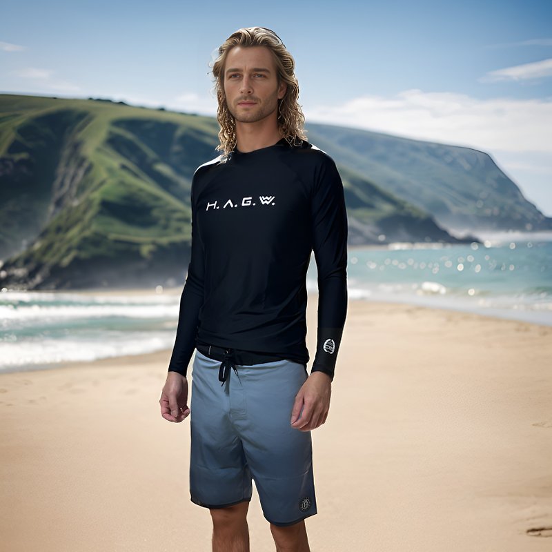 HAGWOUTDOOR No Bad Days-Board Shorts-Dive In Blue - Men's Sportswear Bottoms - Other Materials 