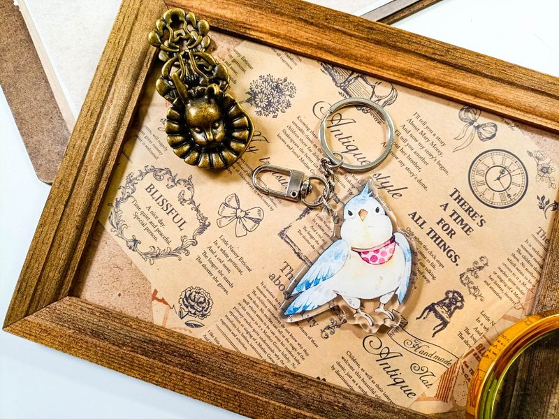 KR522可愛吊飾cute pendant_鸚鵡parrot.J - 鑰匙圈/鑰匙包 - 塑膠 多色