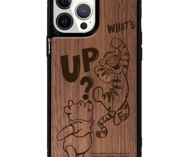 ディズニー くまのプーさん iPhone 15 Pro 天然木保護ケース