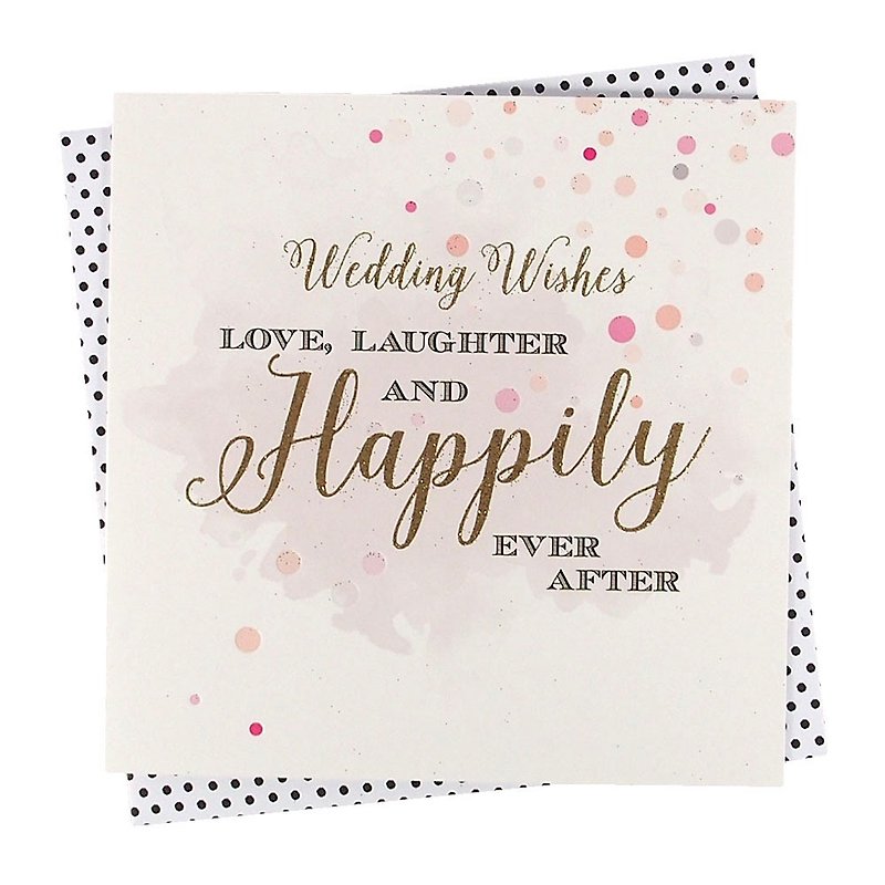 Happy and happy from now on [Clare Maddicott INK card-wedding congratulations] - การ์ด/โปสการ์ด - กระดาษ หลากหลายสี