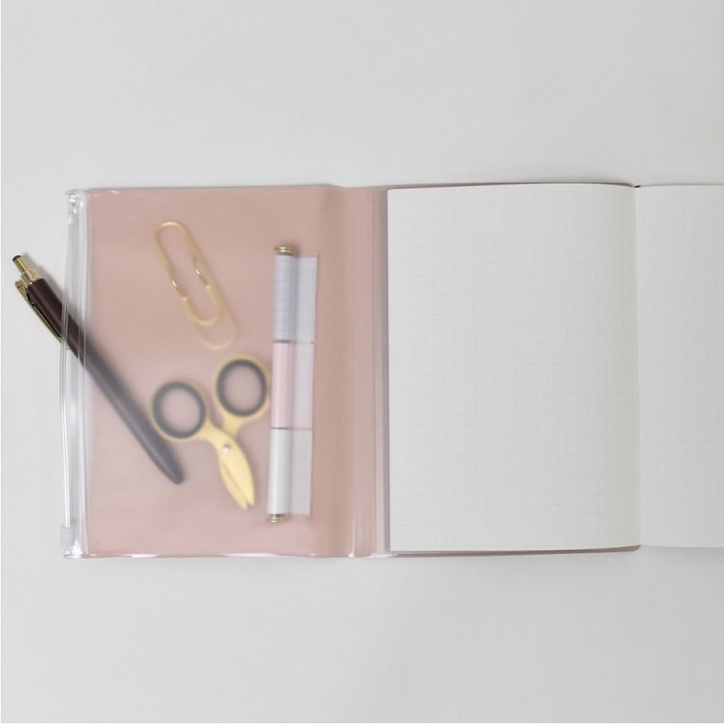 小物ケース付ノートカバー Sotto B6 ブックカバー 手帳カバー - 書衣/書套 - 其他材質 黑色