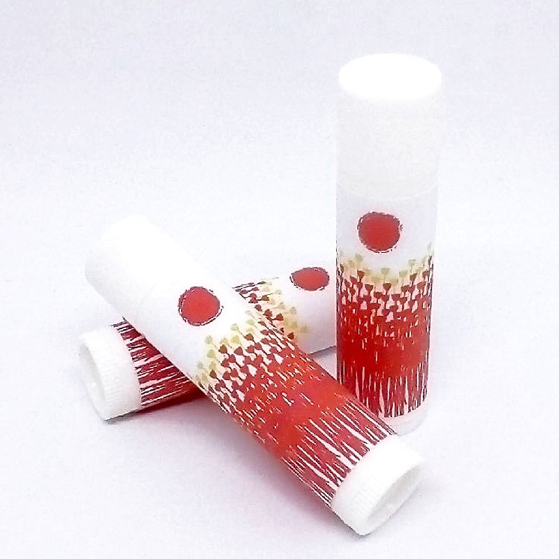 Hong Kong-style paper cup flower lip balm 2 sticks (coffee flavor) - Other - Other Materials Red