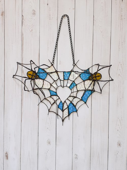 ステンドグラス スパイダー ドリームキャッチャー ハロウィン