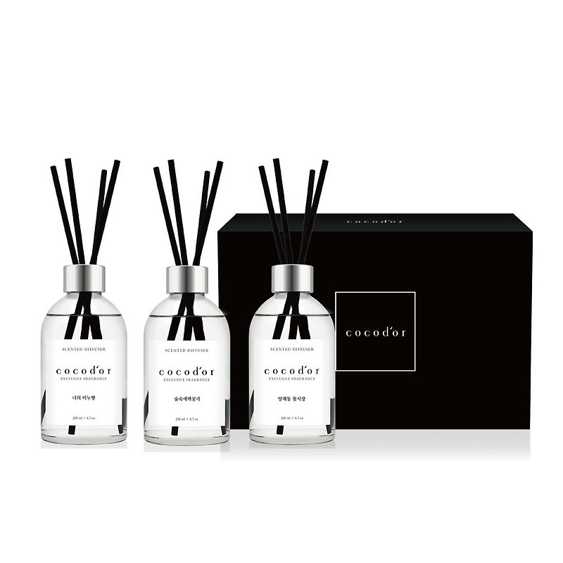 cocodor - BLACK ONE Gift Box (3pcs/200ml) - Fragrances - Glass Black