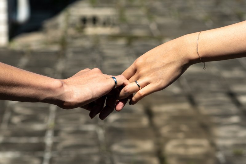 Believes In Love • 18K gold • Gold Vermeil •  COUPLE RING, WEDDING RING - Couples' Rings - Sterling Silver Silver