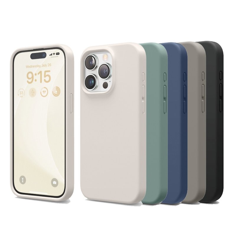 iPhone 15 Pro Max 6.7吋不沾紋液態矽膠手機殼 - 手機殼/手機套 - 矽膠 多色