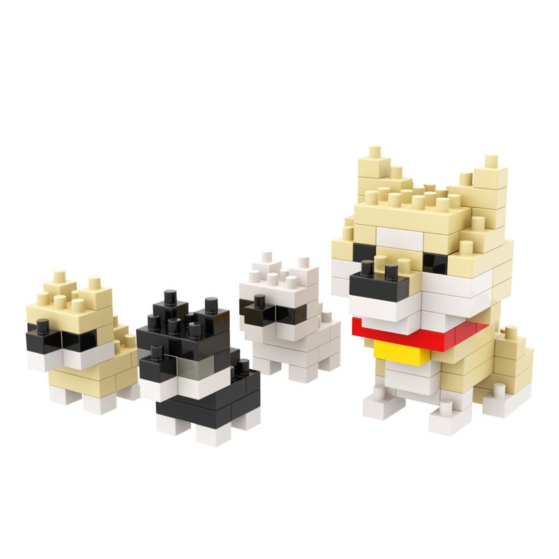 Archbrick 柴犬與小柴犬狗狗們微積木 - 公仔/玩偶 - 塑膠 多色