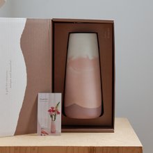 初泥 true nii | 優雅水泥長花瓶 - 恬謐花園