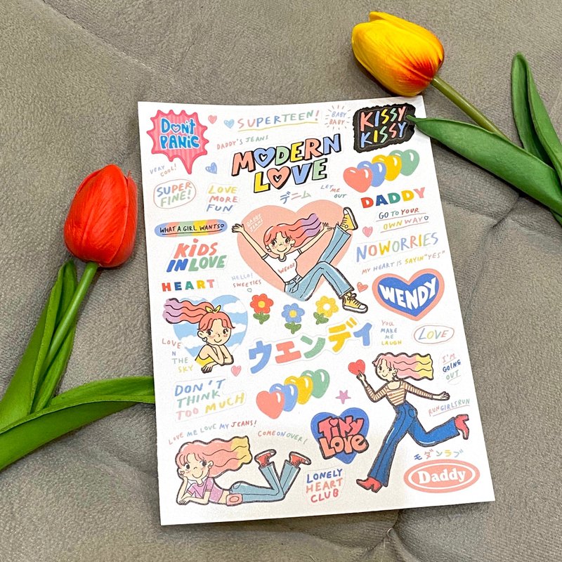 Modern Love Sticker - 貼紙 - 防水材質 多色