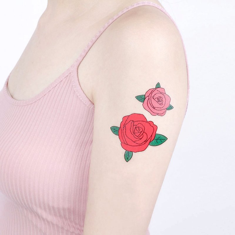 Surprise Tattoos -  Temporary Tattoo - สติ๊กเกอร์แทททู - กระดาษ สีแดง