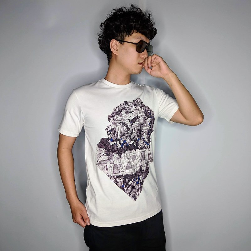 Laocoon design cotton T Shirt white - Men's T-Shirts & Tops - Cotton & Hemp White