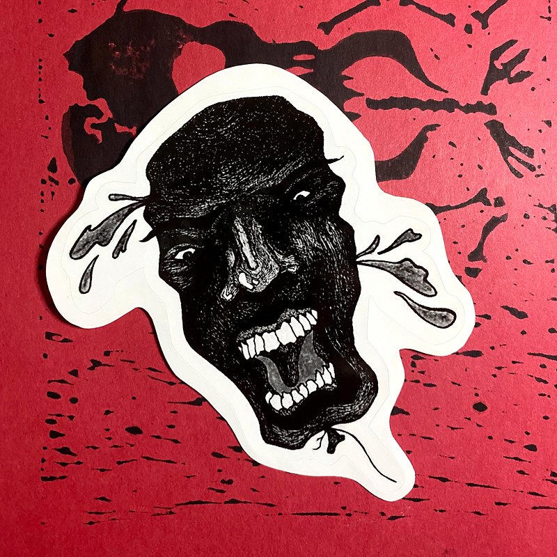 Bad Temper Balloon - Stickers - Paper Black