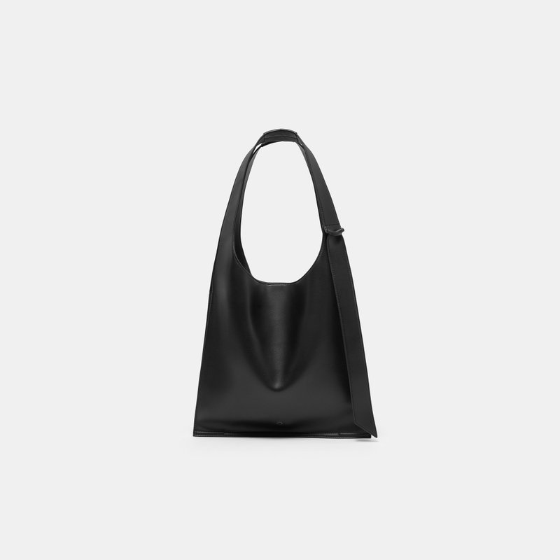 BO Shopper 玉米基皮革 側背包 大包 黑色 - 側背包/斜背包 - 人造皮革 黑色