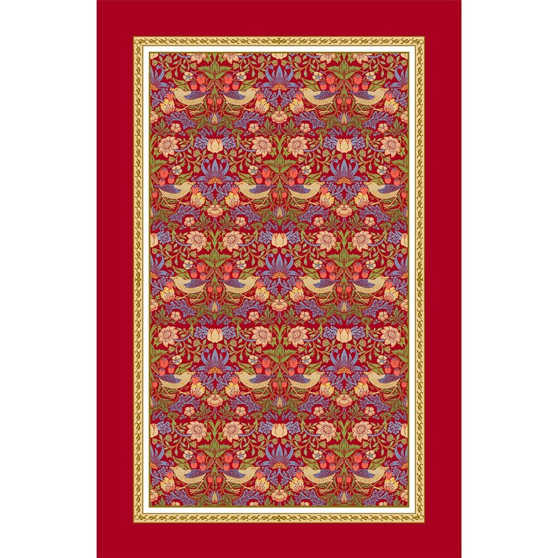 英國 RK | 經典Classic Collection草莓鳥園70*48cm茶巾紅色邊框 - 廚具 - 棉．麻 多色