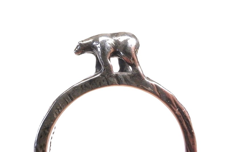 Ermao Silver[Animal Series─Finger Scenery Polar Bear-Ring] Silver - แหวนทั่วไป - เงิน สีเงิน