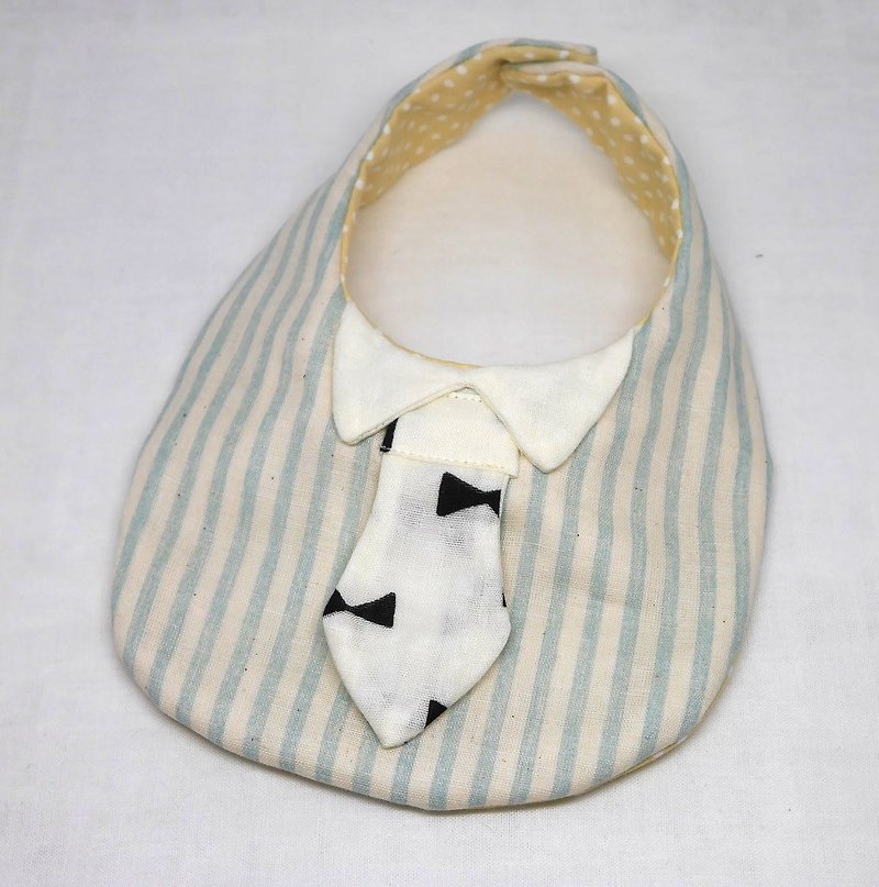 Japanese Handmade 8-layer-gauze Baby Bib / with tie - ผ้ากันเปื้อน - ผ้าฝ้าย/ผ้าลินิน สึชมพู