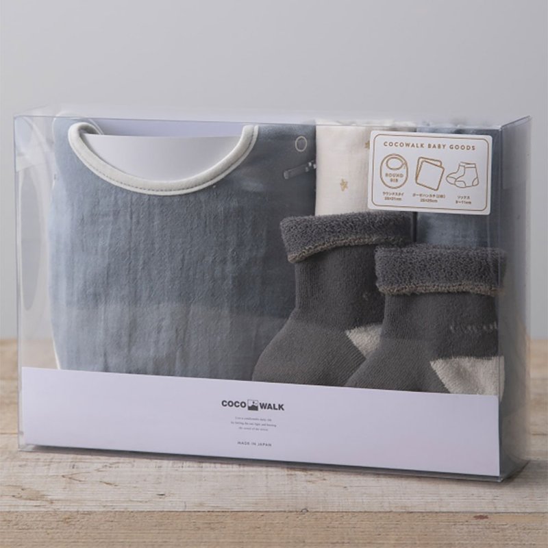 [cocowalk] Four-piece set of bibs, gauze, handkerchiefs and socks - gentle and minimalist (four colors available) - อื่นๆ - ผ้าฝ้าย/ผ้าลินิน หลากหลายสี