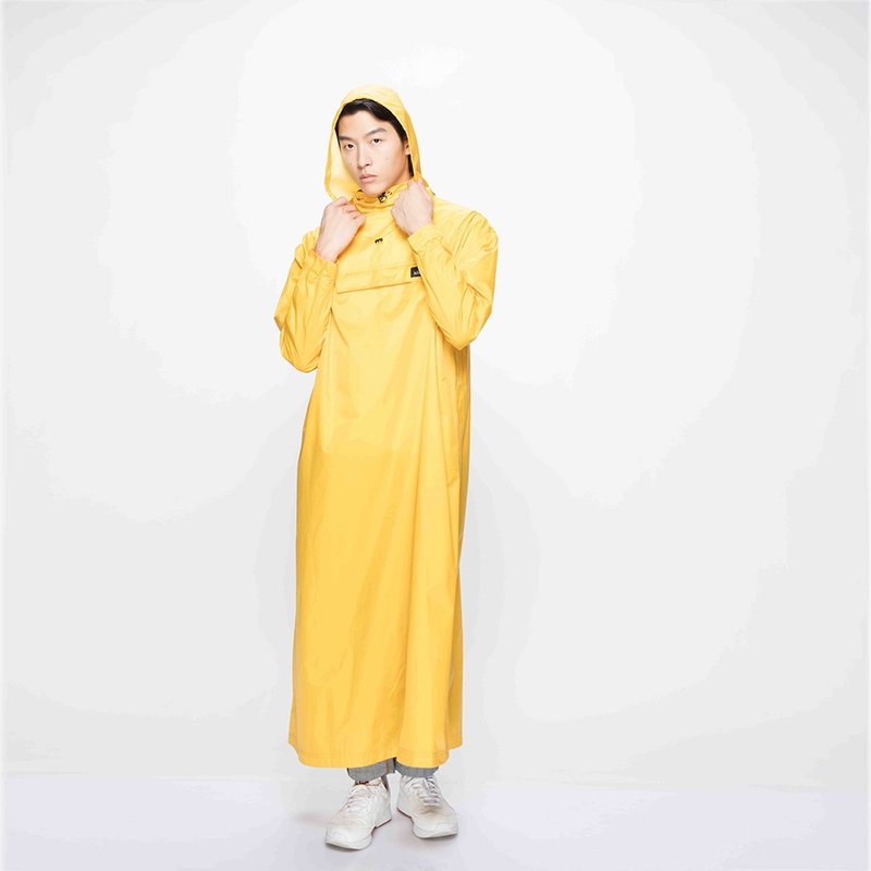 【MORR】PostPosi reversible raincoat - PVC _Retro Yellow - Umbrellas & Rain Gear - Nylon Yellow