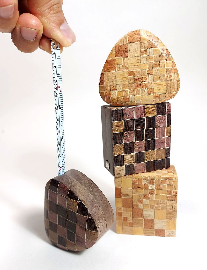 Rice balls and cubes*tape measure*yoki - Other - Wood 