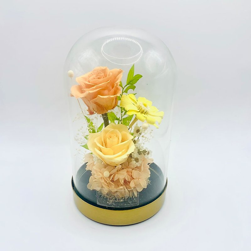 Flower Yu Textured Metal Glass Eternal Flower Cup - Encounter in Emma's Garden - ช่อดอกไม้แห้ง - พืช/ดอกไม้ 