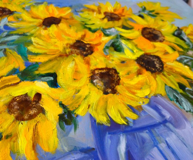 フラワーボート　油絵　絵画　アート アジサイの花束 油絵 ピンク ブルー アジサイ フラワー アート