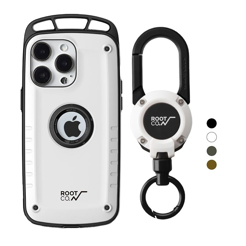 日本 ROOT CO. iPhone 14 Pro Max 單掛勾手機殼+360度旋轉登山扣 - 手機殼/手機套 - 塑膠 多色
