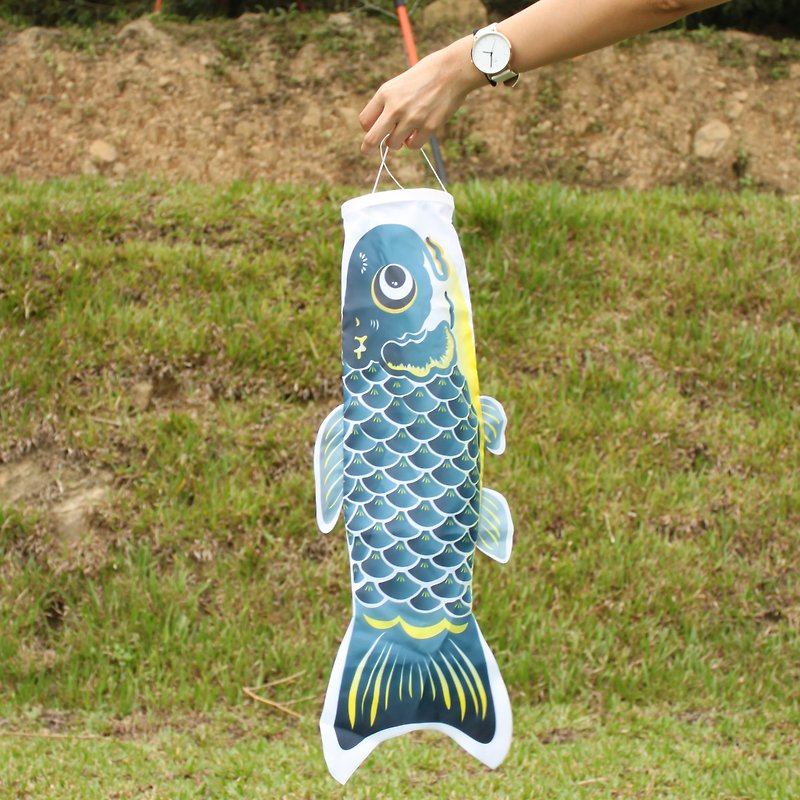 台灣鯉魚旗60CM (深黑藍) - 擺飾/家飾品 - 聚酯纖維 藍色