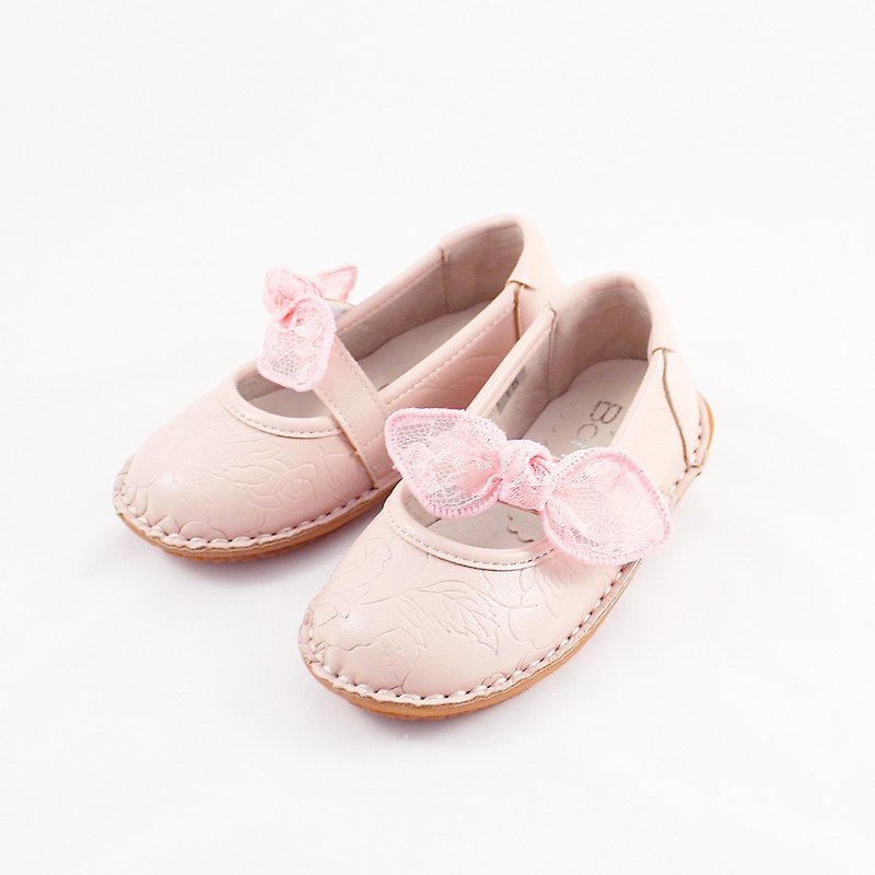 啾啾 bow doll shoes - pink kids - Kids' Shoes - Faux Leather Pink