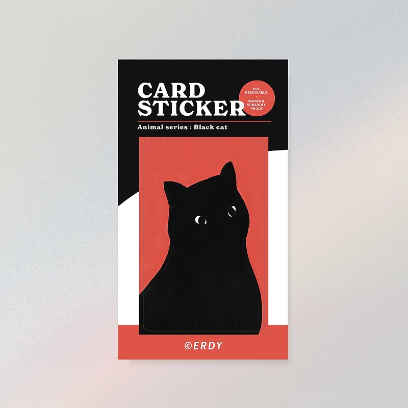 สติกเกอร์ติดบัตร | The Black Cat - สติกเกอร์ - กระดาษ สีแดง