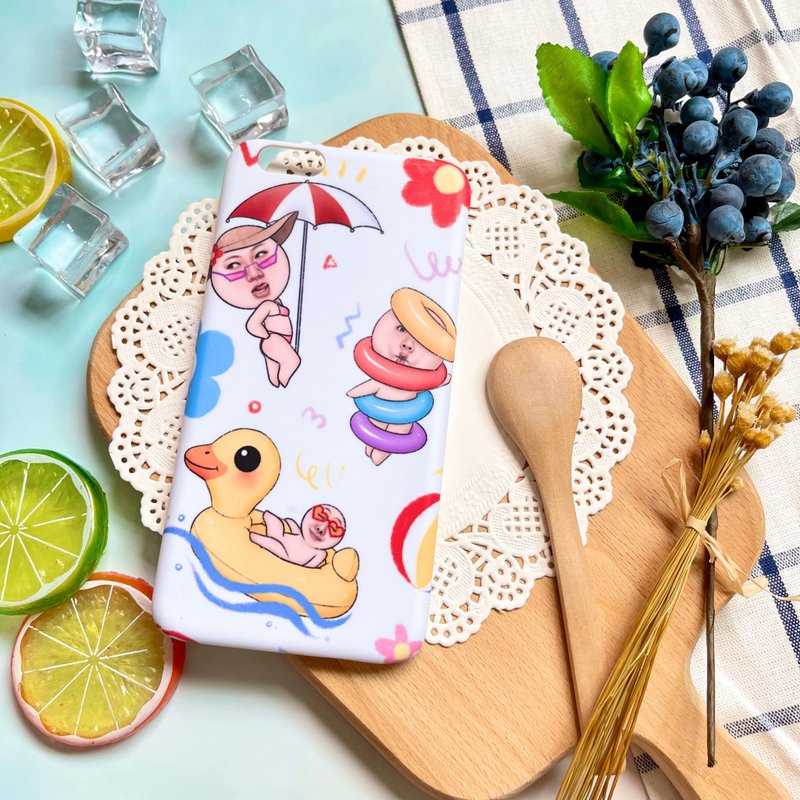 white :: funny face on the beach collection - เคส/ซองมือถือ - พลาสติก ขาว