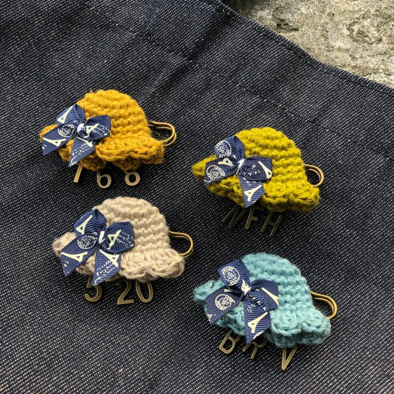 Crochet craft. summer style hat pin - Badges & Pins - Cotton & Hemp Orange