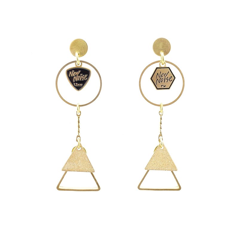 Debris earrings - Earrings & Clip-ons - Other Metals Gold