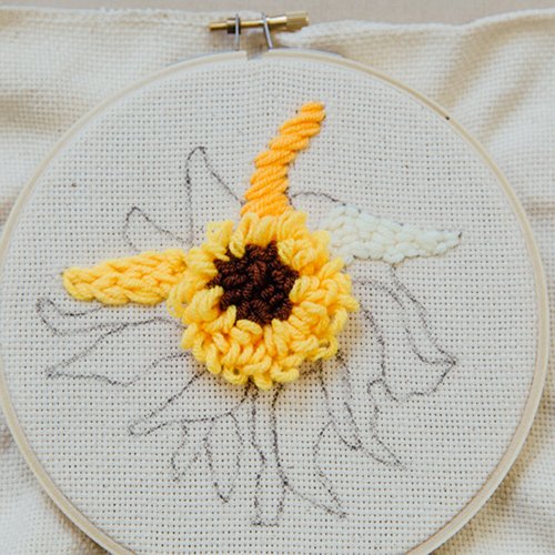 ロシア刺繍】ゴッホのひまわりの羊毛刺繍パッケージ。 - ショップ DIY