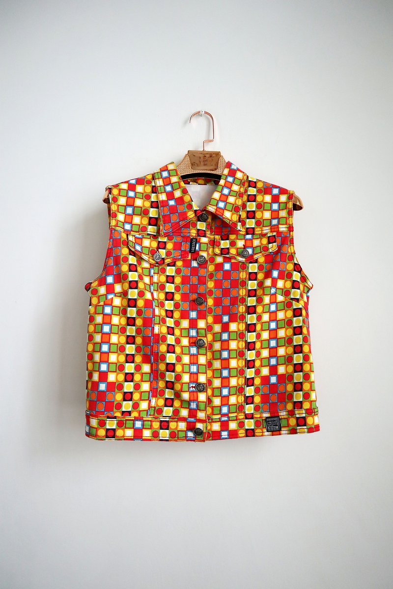 Pumpkin Vintage. Vintage color vest - Women's Vests - Cotton & Hemp 