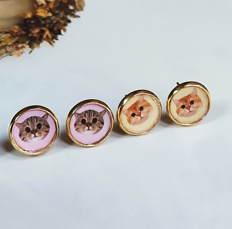 Cat Earrings I Souvenir Jewelry/Earrings//Key Ring//Customized Gift - ต่างหู - โลหะ 